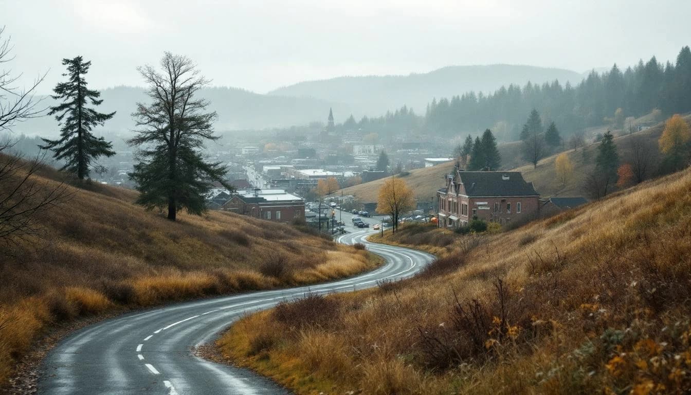 Trail landscape for Pullman Winter Ultras — 50K