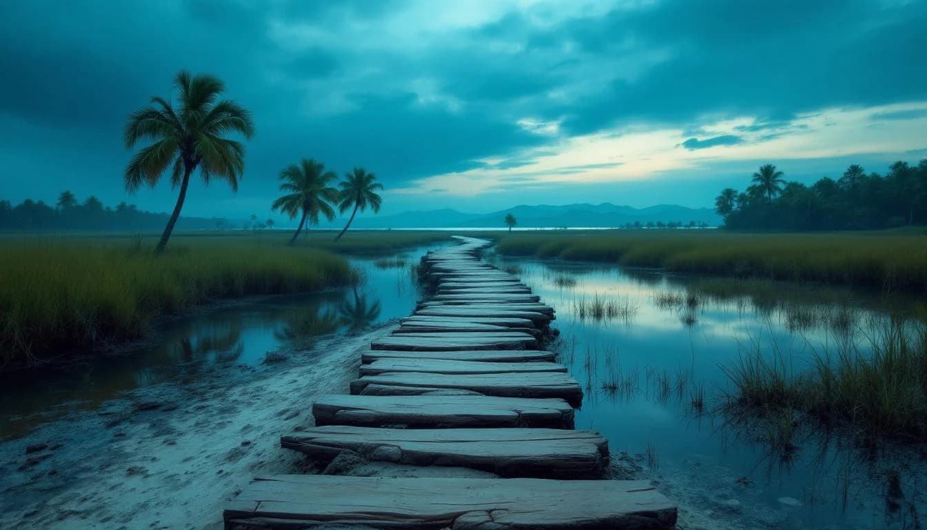 Trail landscape for Robinson Preserve Twilight 5K