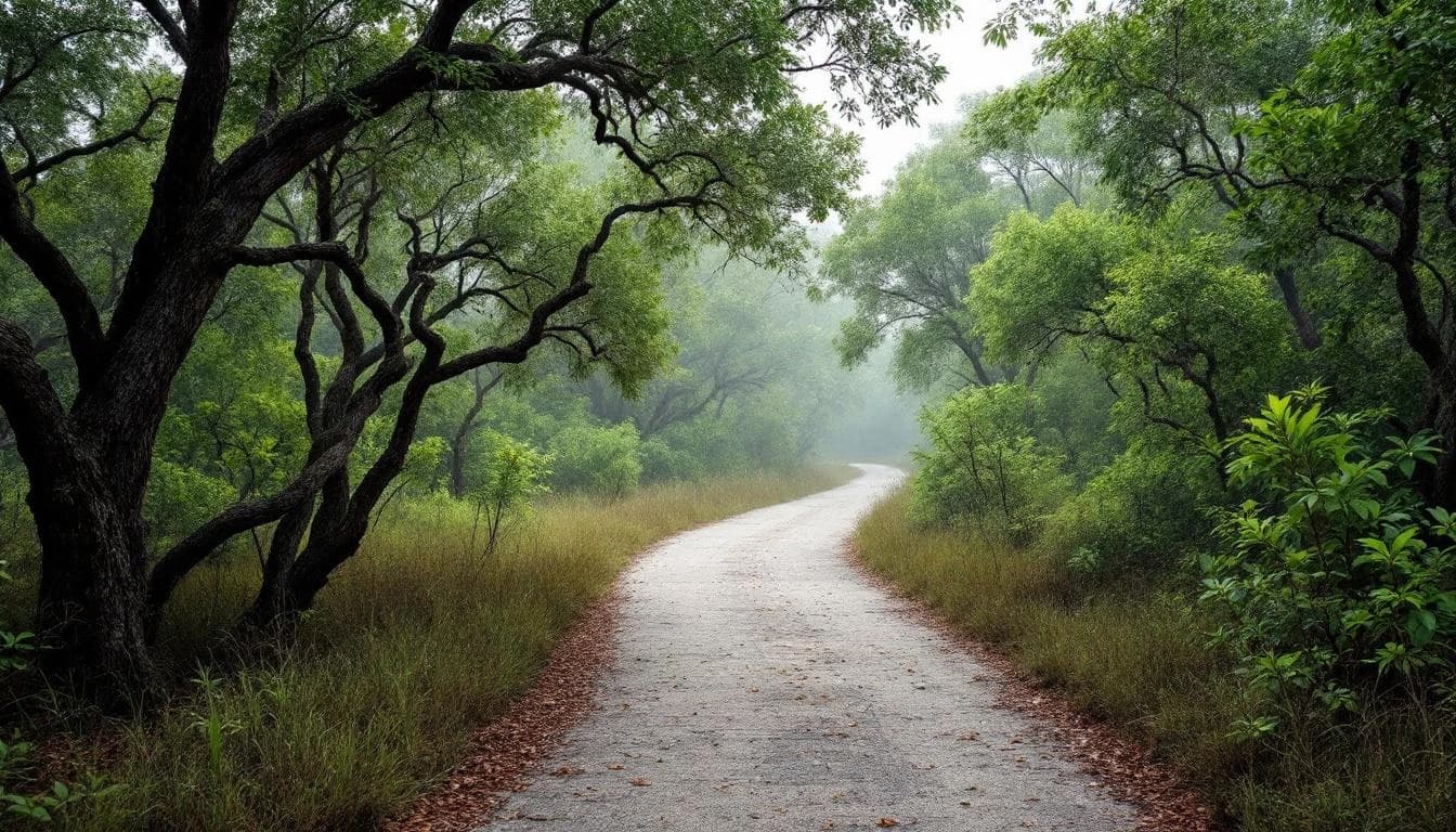 Trail landscape for Robinson Preserve Twilight 5K & 10K