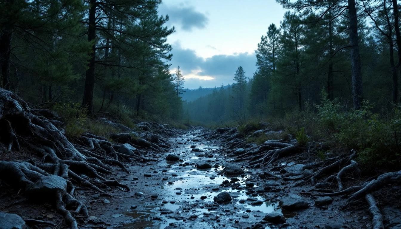 Trail landscape for Run The Pines - Lindsey Park