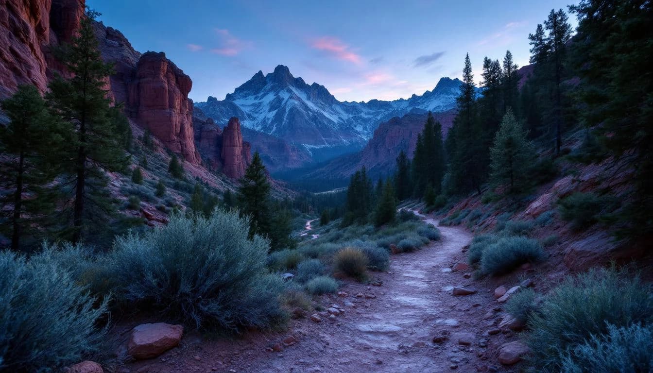 Trail running course near Escondido, California, USA