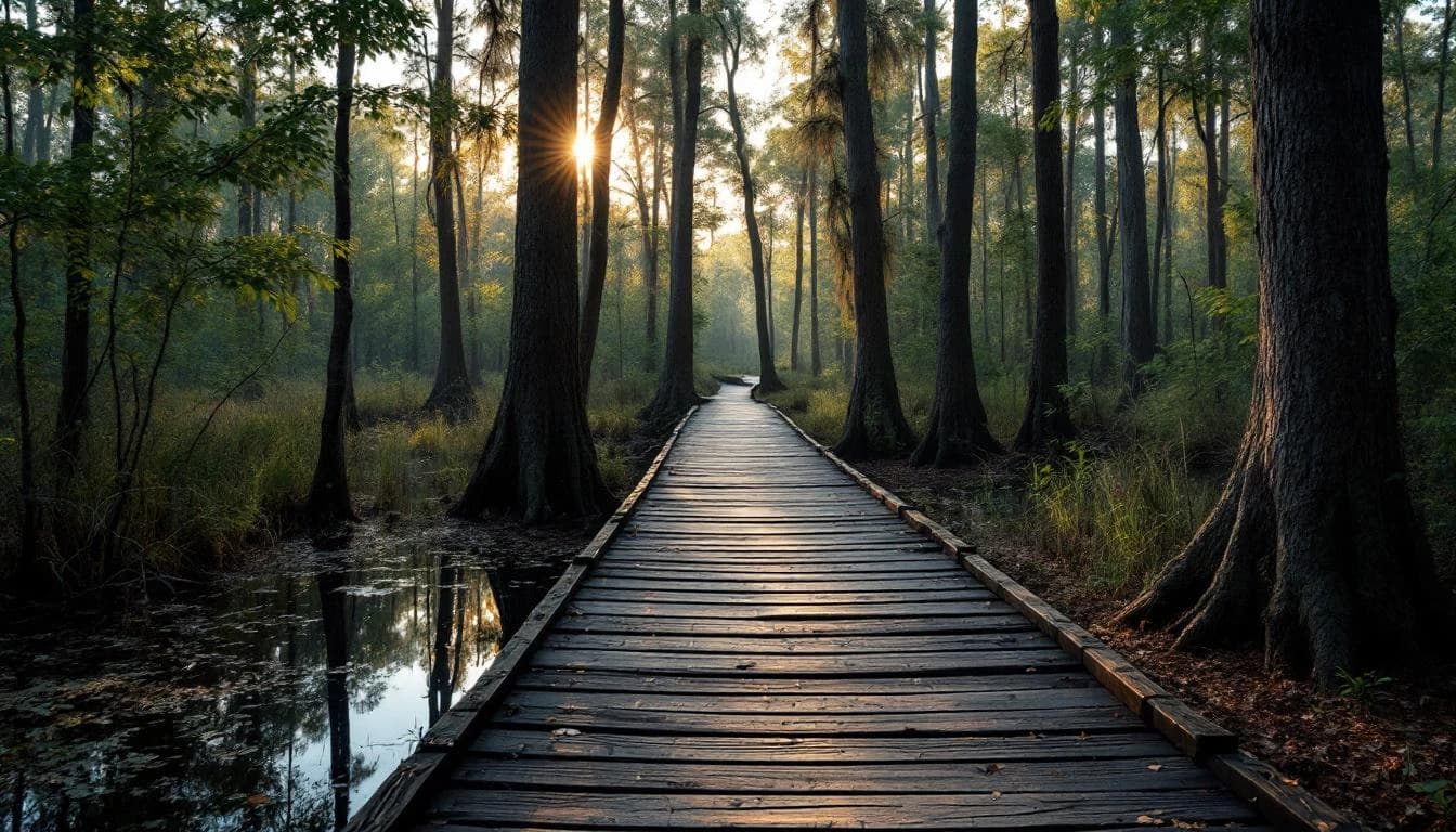 Trail landscape for Savannah Sultry Swamp Run