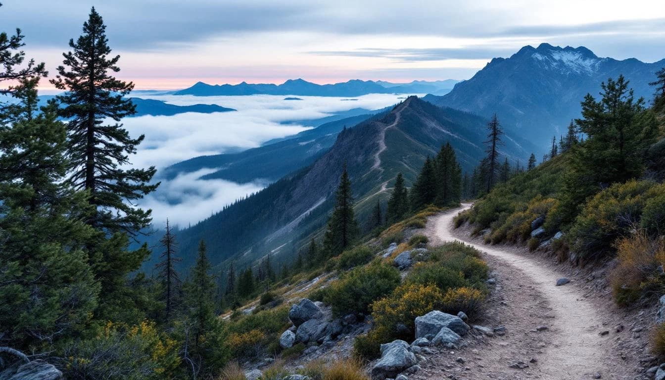 Trail landscape for Tahoe Rim Trail Endurance Run