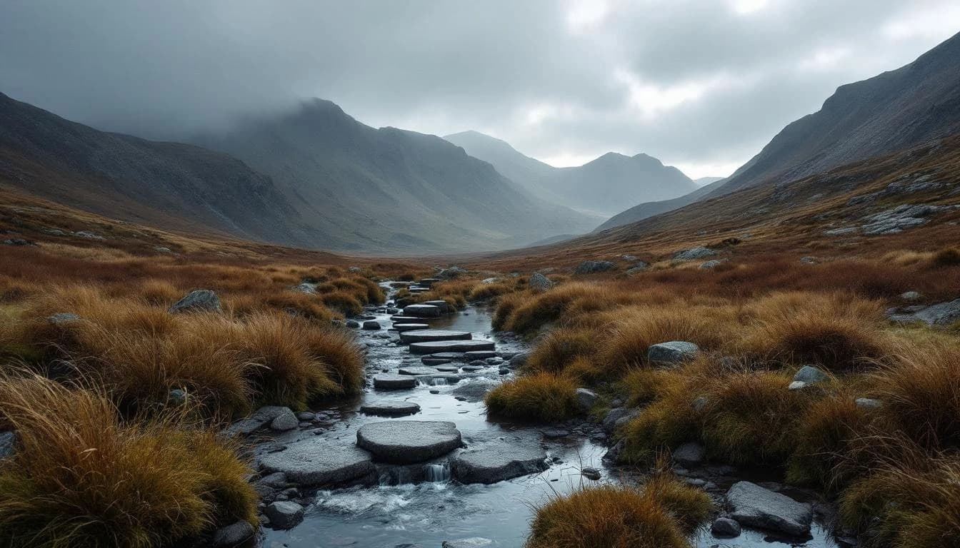 Trail running course through mixed terrain in Lincolnshire, GB