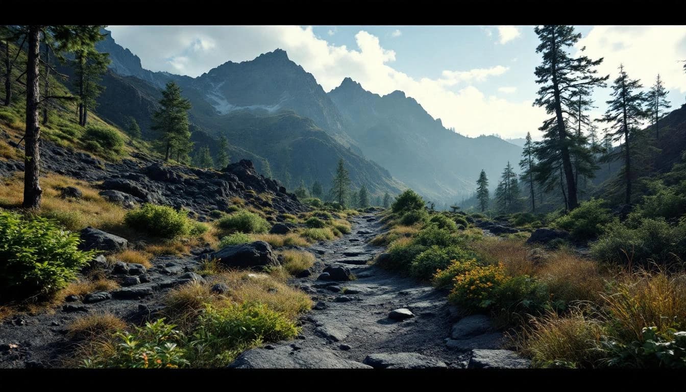 Trail running course near Pangururan, North Sumatra, ID