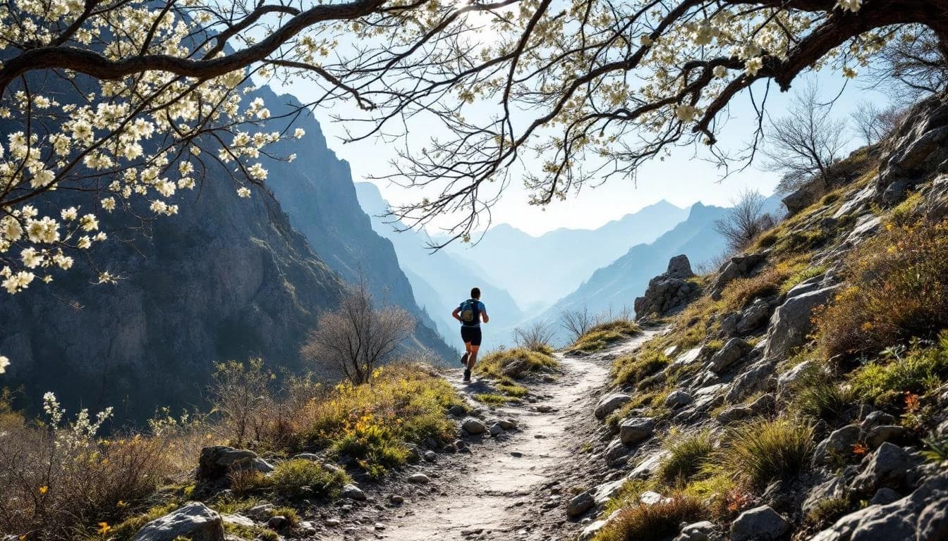 Trail running course through mixed terrain in New South Wales, AU